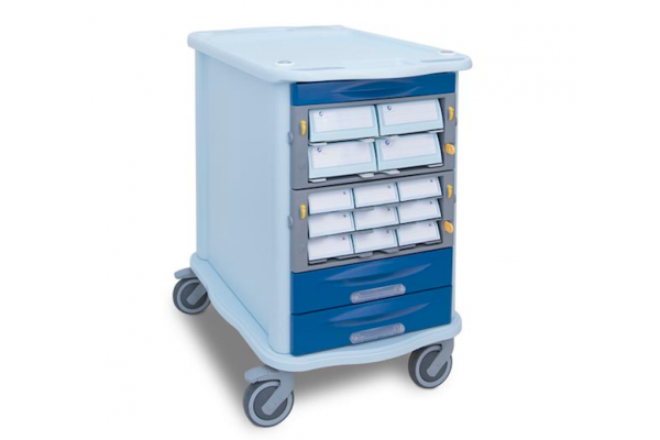 Medicijnwagen compact met 2 cassettes